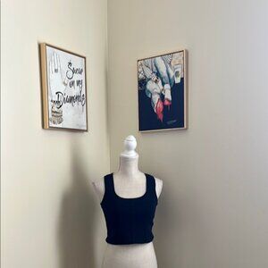 Boutique Black Sleeveless Crop Top